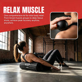 5-in-1 Foam Roller Massage Set – Deep Tissue Recovery Kit with Muscle Roller, Massage Stick, Massage Ball, Resistance Band & Carry Bag
