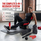 5-in-1 Foam Roller Massage Set – Deep Tissue Recovery Kit with Muscle Roller, Massage Stick, Massage Ball, Resistance Band & Carry Bag